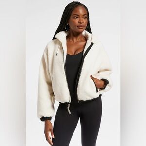 Bandier Hi Pile Fleece Jacket womens size small